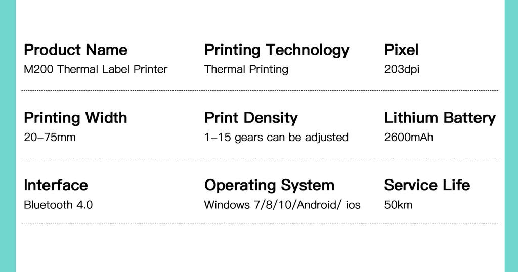 Phomemo M200 Portable Bluetooth Thermal Label Printer