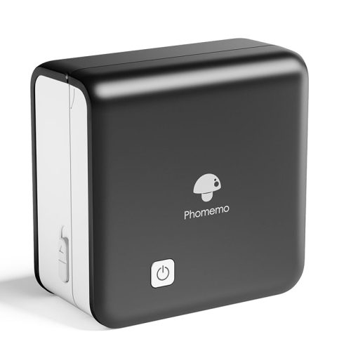 Black Phomemo M02 PRO Bluetooth Mini Printer with high-quality printing for various thermal stickers