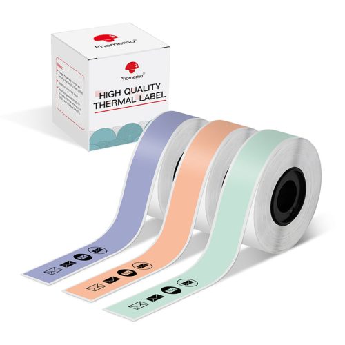 Phomemo 15mmx6m 3 Colors Continuous Label for D30/D35/Q30/Q30S