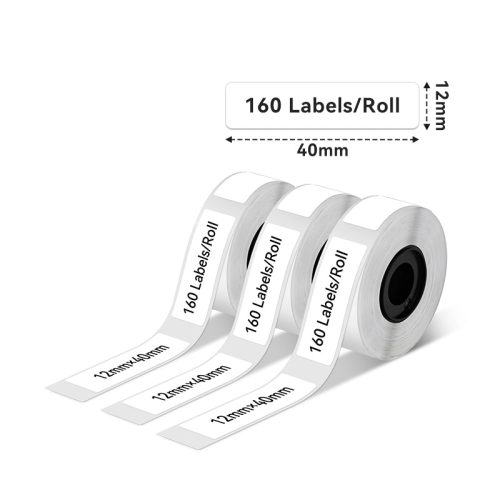 Phomemo 12x40mm White THermal Label for D30/D35/Q30/Q30S