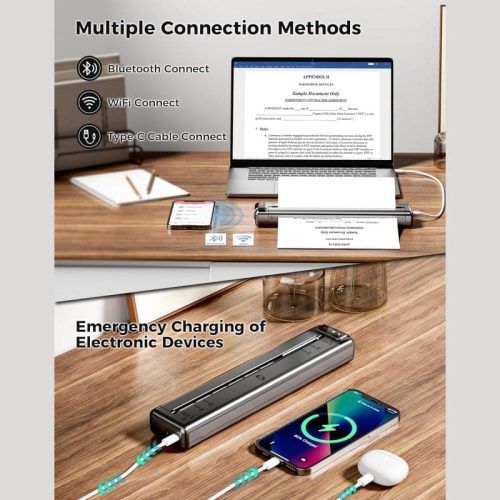 PHOMEMO Q302 Wireless Mobile Thermal Printer Multiple Connections