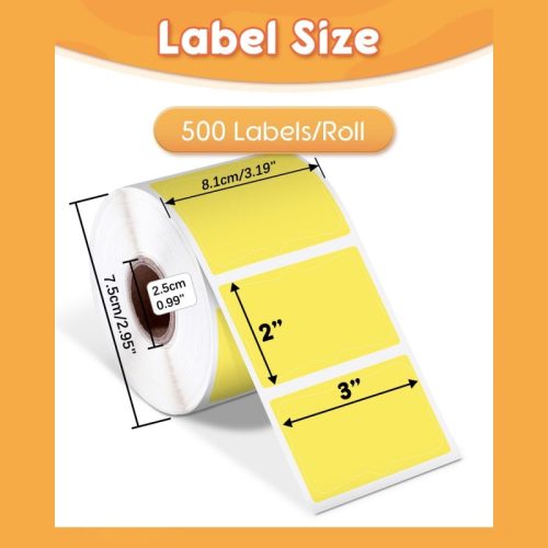 Phomemo 3x2 shipping label printer yellow1