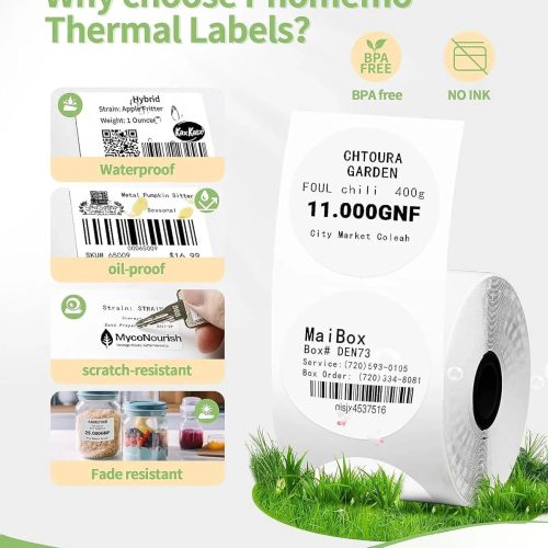 Phomemo 40x15mm Square White Thermal Label features 2