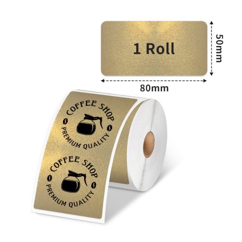 Phomemo 50x80mm Square Golden Thermal Label 2