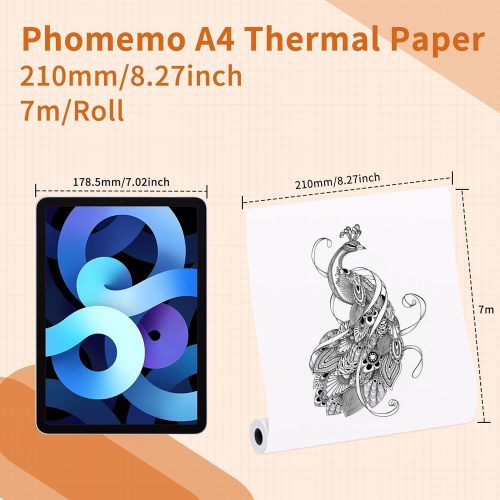 Phomemo A4 Thermal Paper Roll Paper Size