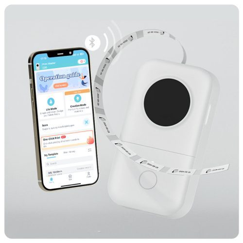 Phomemo D30 bluetooth label maker white connection