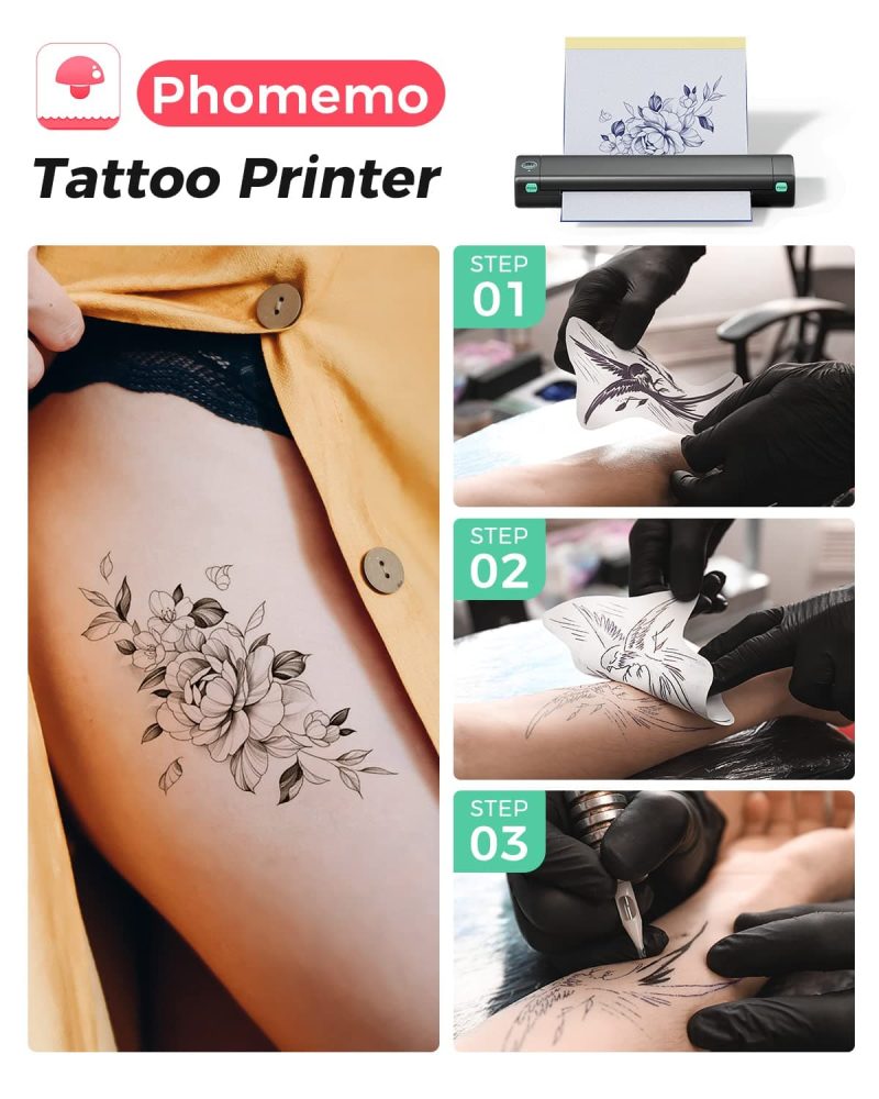 Phomemo M08F Tattoo Stencil Printer print tattoo stencils