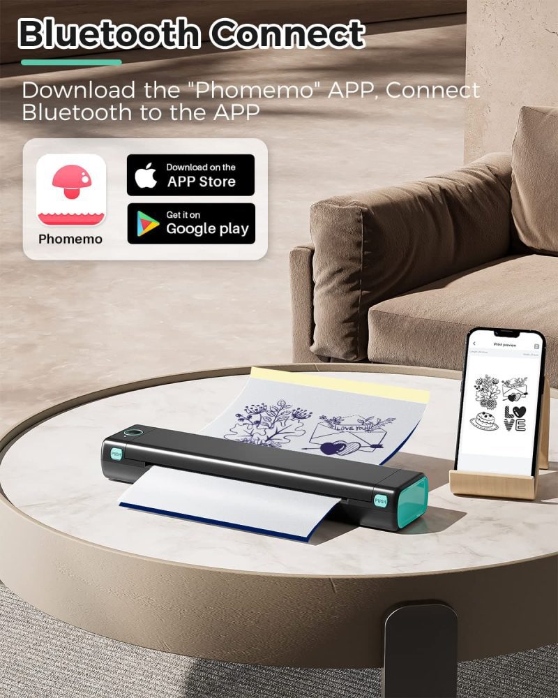 Phomemo M08F Tattoo Stencil Printer smart printer app