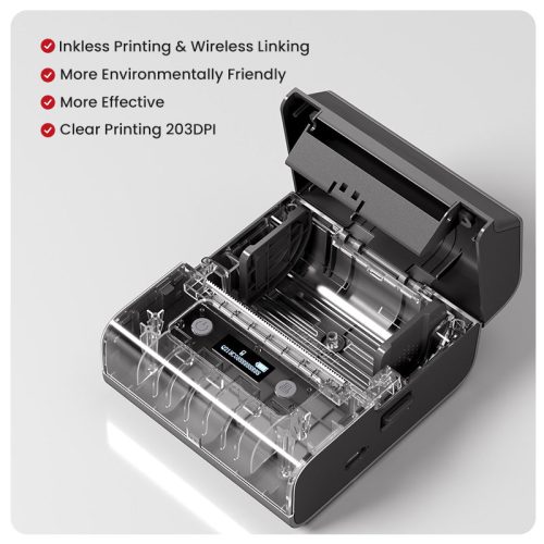 Phomemo M221 handheld barcode label maker interior