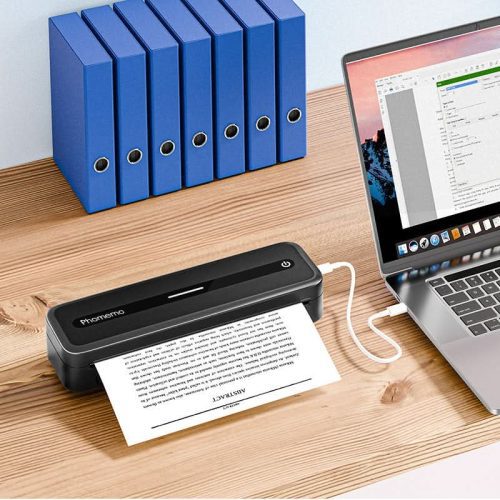 Phomemo M832 bluetooth portable printer prints A4 Paper via USB connection