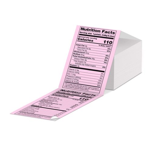 Phomemo 4''x 6'' Fan-Fold Thermal Direct Labels for Shipping Label Printer 500pcs pink