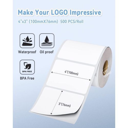 Phomemo SLR 4 3 500 shipping label make your logo impressive