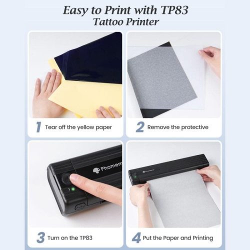 Phomemo TP83 Thermal Tattoo Printer Simple Operation Steps