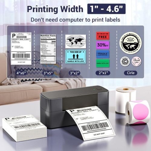 Phomemo pm 245 btz wireless label printer black printing width