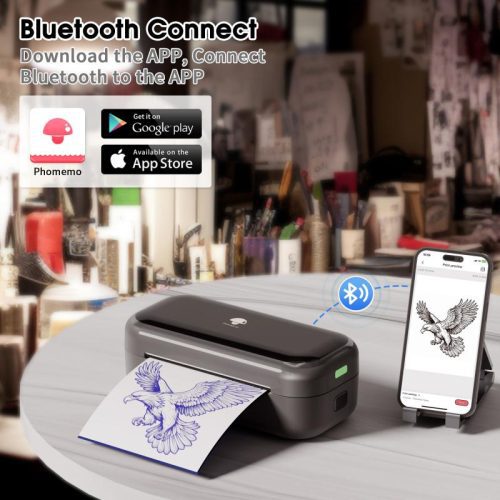 PhomemoM03BluetoothTattooStencilMiniPrinter 2