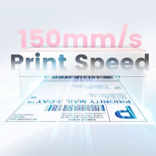 Phomoemo shipping label printer pm 241 bt pink 150mm per second