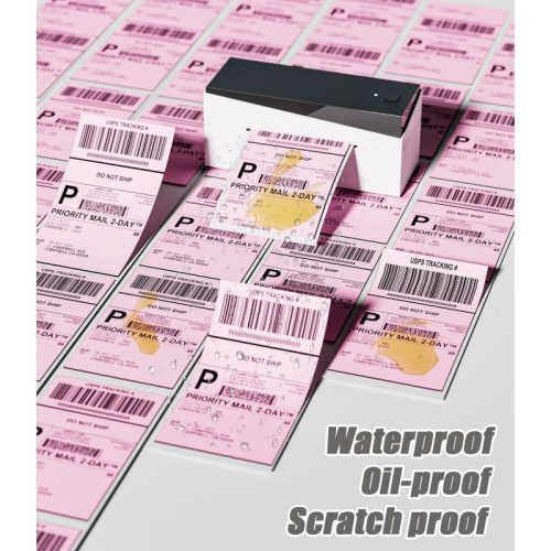 phomemo roll shiping label pink waterproof oil proof scratch proof